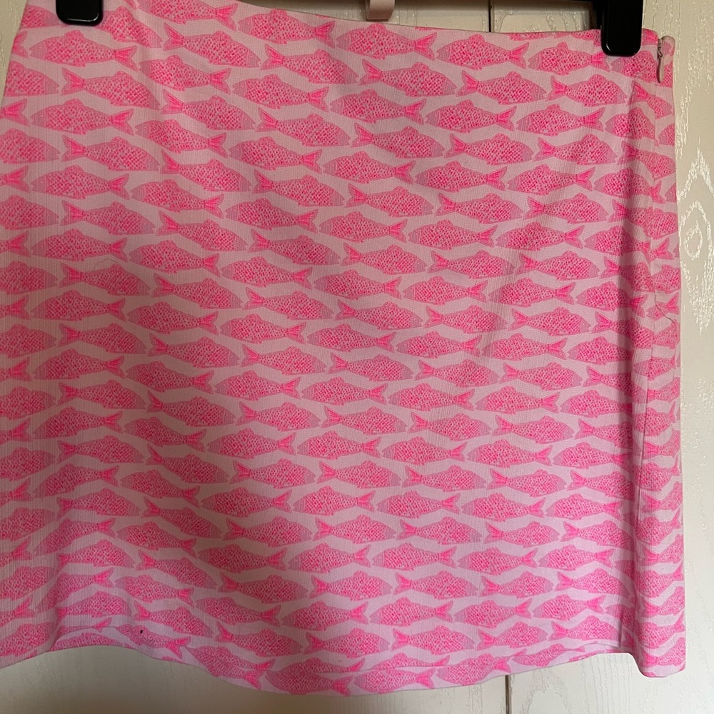 Vineyard Vines Pink and White A-Line Mini Skirt